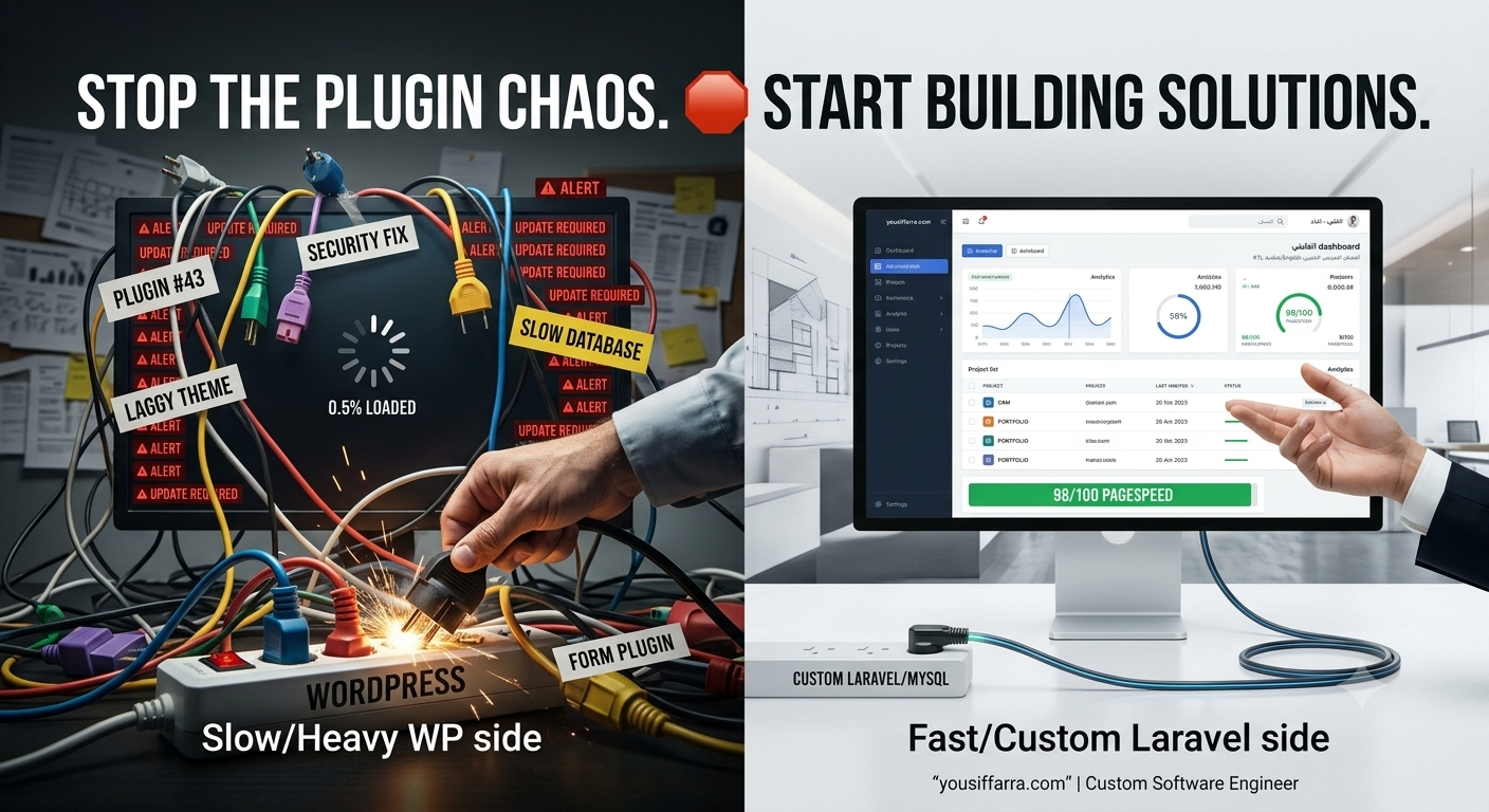 Stop Paying for WordPress Plugins to Solve Problems Laravel Handles Natively.