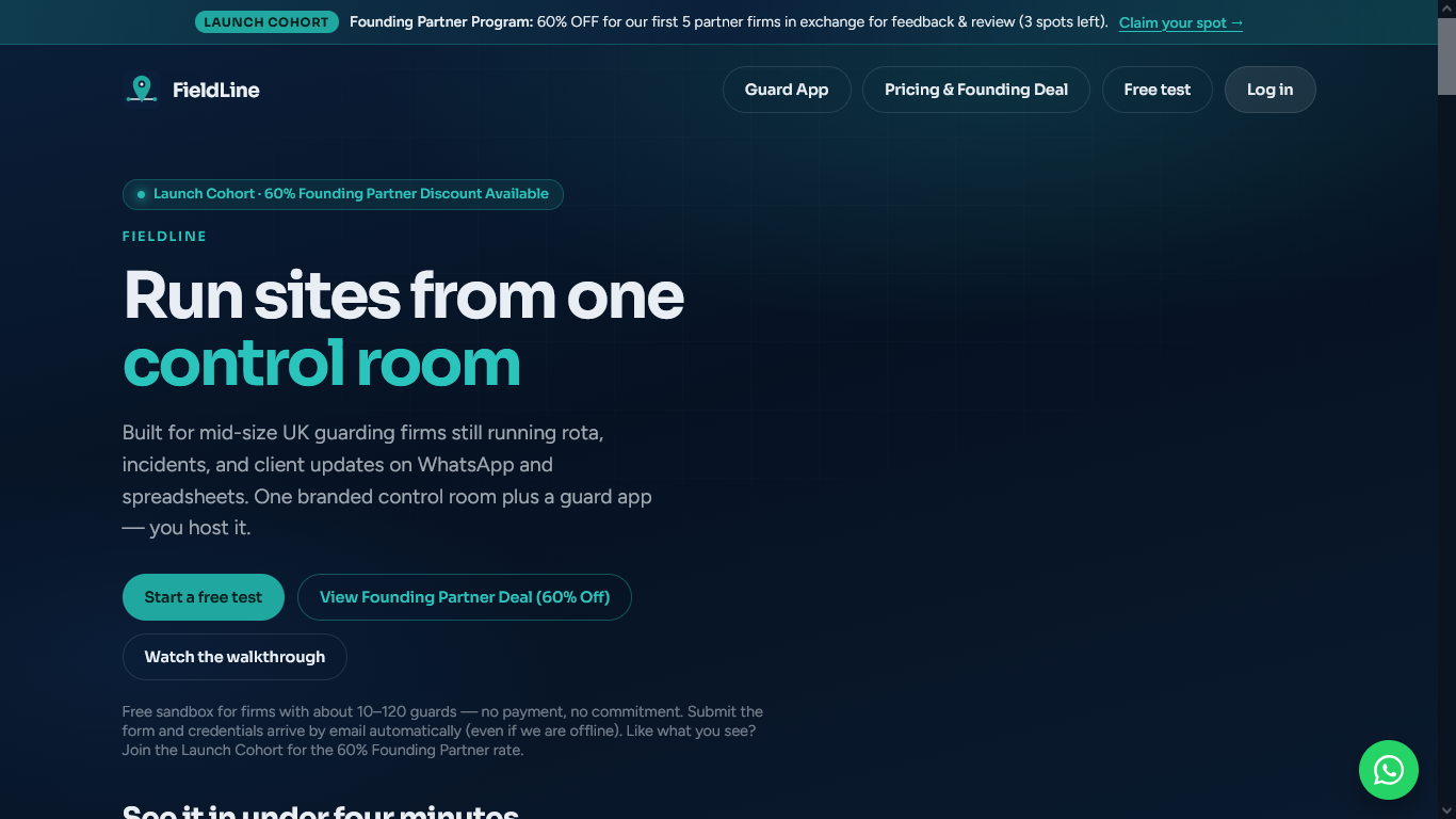 FieldLine — White-Label Security Ops Platform